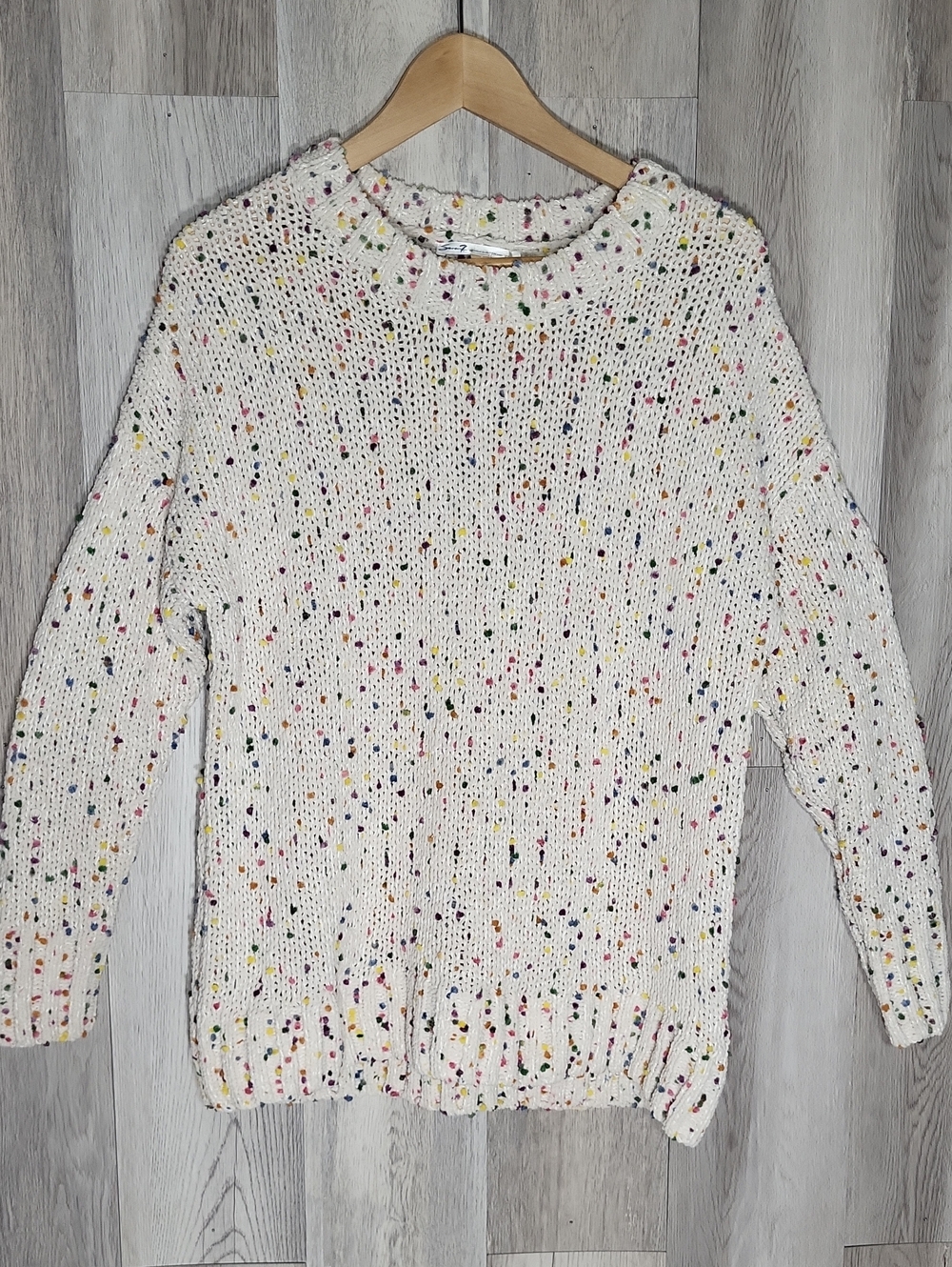 Seven7 Confetti Textured Chunky Knit Sweater‎ Oversized Small Cozy